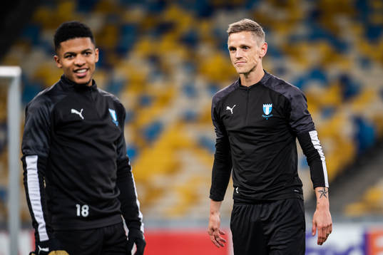 Romain Gall and Sören Rieks of Malmö FF