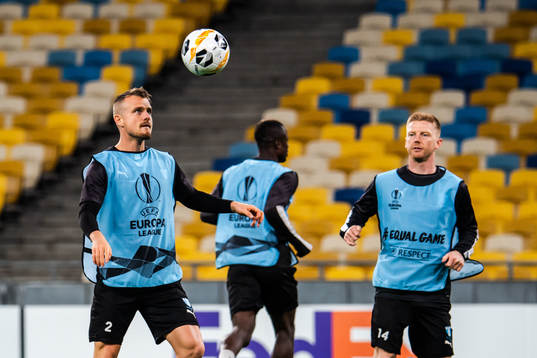 Eric Larsson and Anders Christiansen of Malmö FF