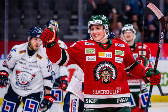 Frölundas Jacob Peterson jublar