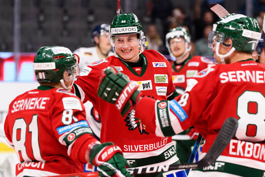 Frölundas Jacob Peterson jublar