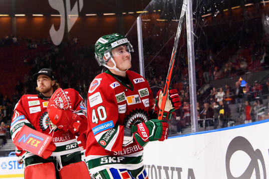 Frölundas Joel Mustonen tackar publiken