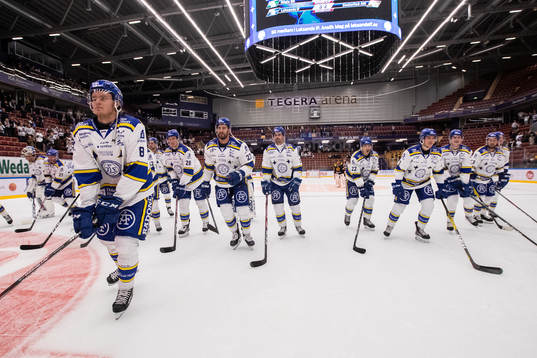 Leksands spelarna jublar