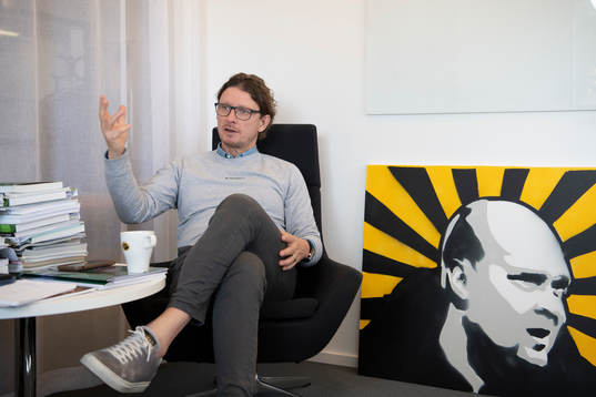 Elfsborg klubbchef Stefan Andreasson på sitt kontor