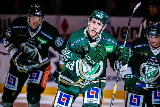 Färjestads Per Åslund jublar