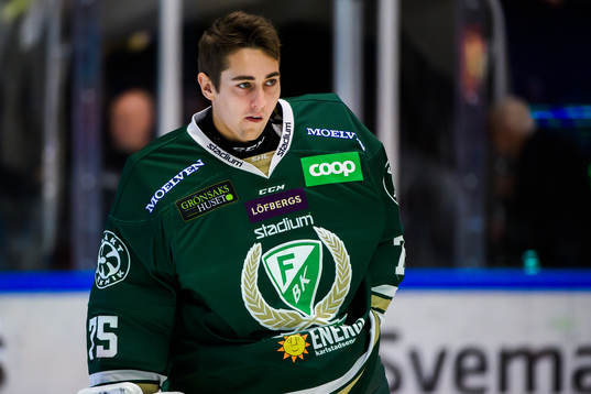 Färjestads målvakt Arvid Holm