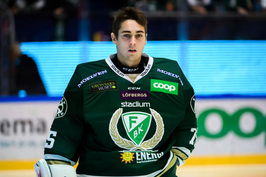 Färjestads målvakt Arvid Holm