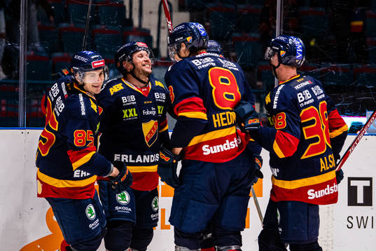 Djurgårdens Michael Haga jublar