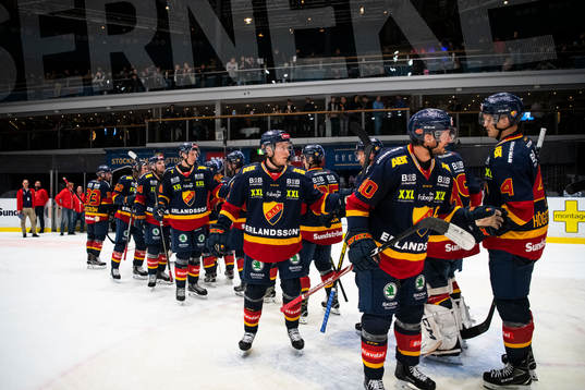 Djurgårdens spelar jublar