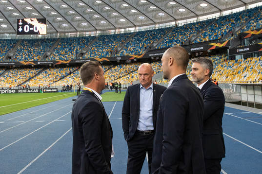 Daniel Andersson, head of sports, Uwe Rösler, head coach,