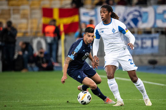 Gerson Rodrigues of Dinamo Kiev and Behrang Safari of