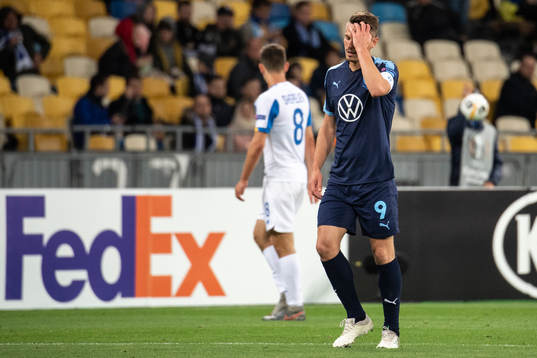 Markus Rosenberg of Malmö FF looks dejected