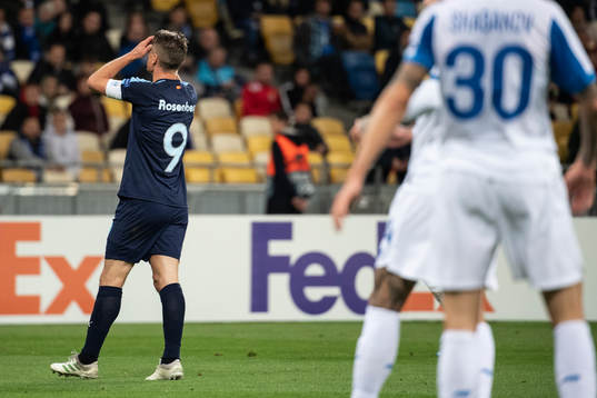 Markus Rosenberg of Malmö FF looks dejected