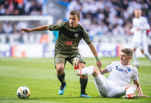 Olivier Custodio (20), FC Lugano and Jens Stage (6), FC
