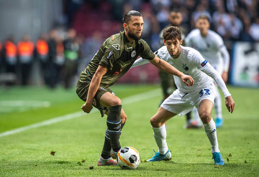 Numa Lavanchy (16), FC Lugano and Rasmus Falk (33), FC