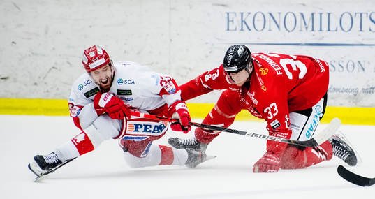 Timrås Albin Lundin och Vita Hästens  Simon Fernholm