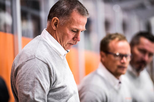 Karlskronas tränare Mats Lusth  deppar