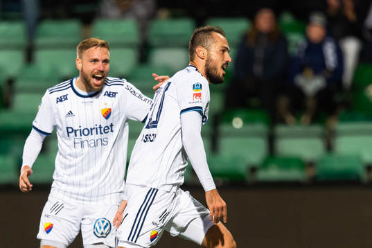 Djurgårdens Emir Kujovic jublar