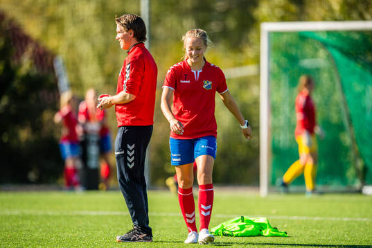 Ole Johan Aas, head coach of Lyn,  and Camilla Linberg of