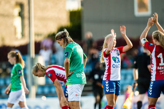 Lena Soleng Hansen of Klepp looks dejected