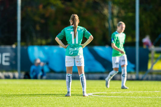 Hanne Kogstad of Klepp looks dejected
