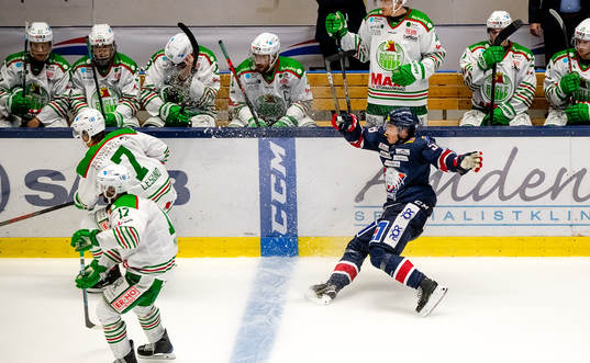 Linköpings Robin Johansson faller