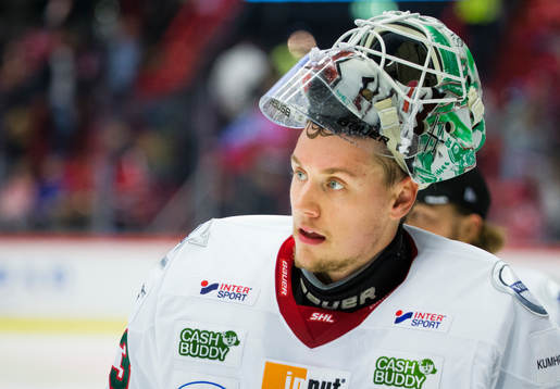 Frölundas målvakt Johan Mattsson deppar