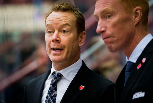 Örebros tränare Niklas Eriksson och assisterande tränare
