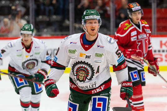 Frölundas Simon Hjalmarsson jublar