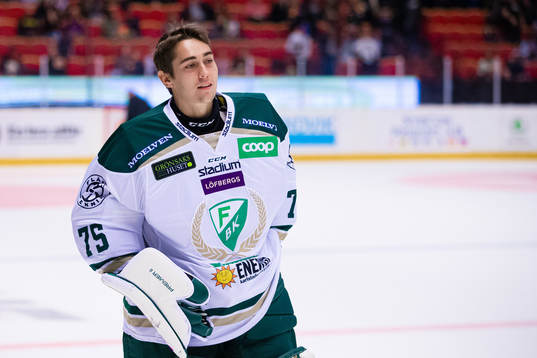Färjestads målvakt Arvid Holm