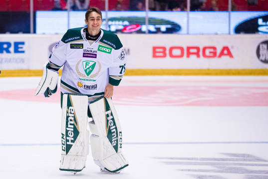 Färjestads målvakt Arvid Holm