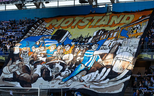 IFK Göteborgs supportrar med ett tifo