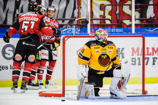 Luleås målvakt David Rautio deppar