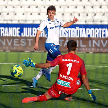 IFK Norrköpings Simon Skrabb  gör mål 1-0 förbi