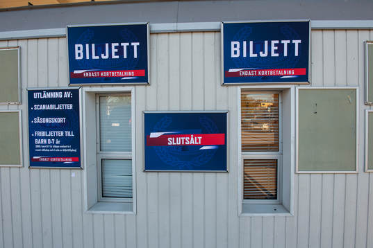 Skylt med texten slutsålt