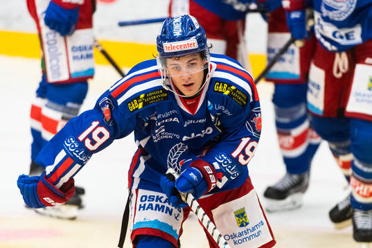 Oskarshamns Tyler Kelleher jublar