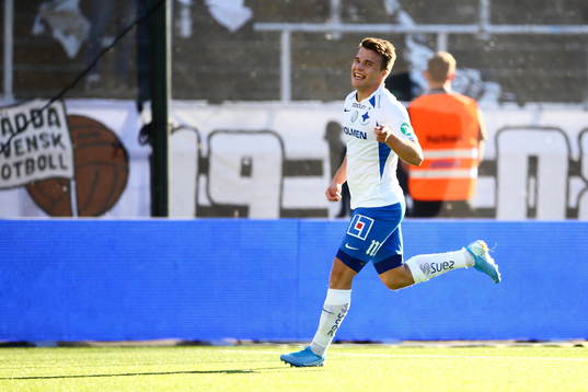 IFK Norrköpings Simon Skrabb  jublar