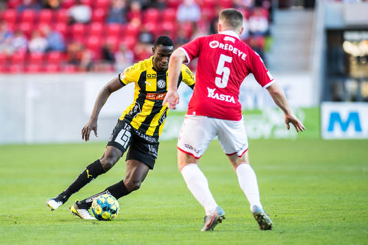 Häckens Godswill Ekpolo och Kalmars Viktor Agardius
