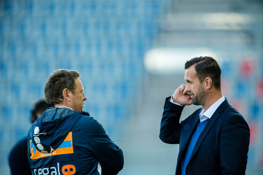 Bjarne Berntsen, head coach of Viking, and Ronny Deila,