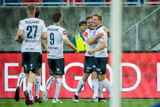 Even Østensen of Viking celebrates