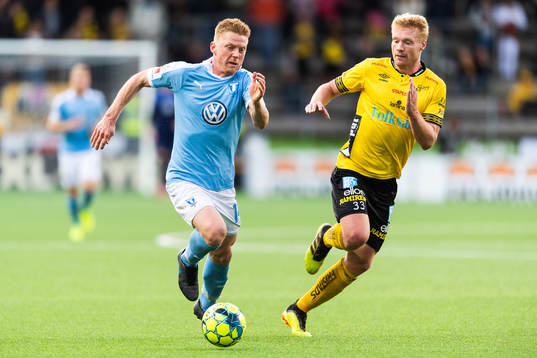 Malmö FFs Anders Christiansen och Elfsborgs Sivert Heltne