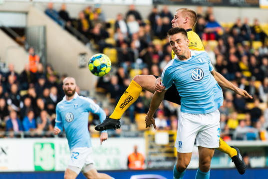 Malmö FFs Jonas Knudsen och Elfsborgs Per Frick