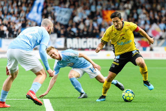 Elfsborgs Stefan Ishizaki och Malmö FFs Anders Christiansen