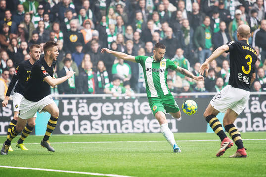 Hammarbys Vladimir Rodic gör 1-0
