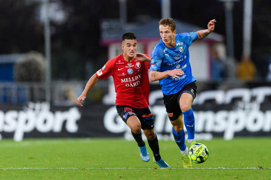 Trelleborgs Haris Brkic och Halmstads Andreas Bengtsson