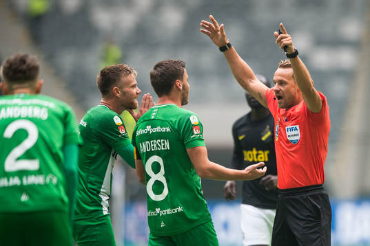 Hammarbys Mads Fenger Nielsen och Jeppe Andersen i