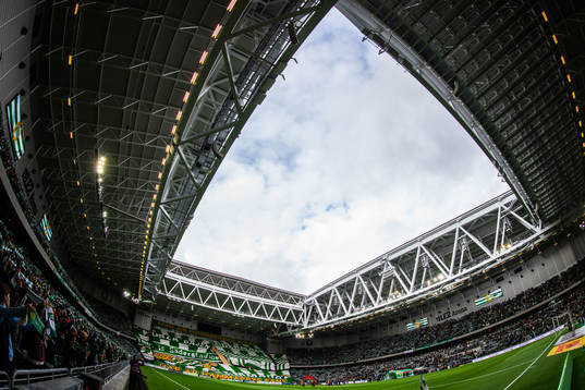 Hammarbys supportar med ett tifo