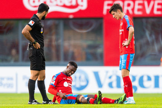 Helsingborgs Mohammed Abubakari skadad