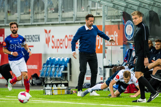 Magnus Lekven of Vålerenga, Ronny Deila, head coach of