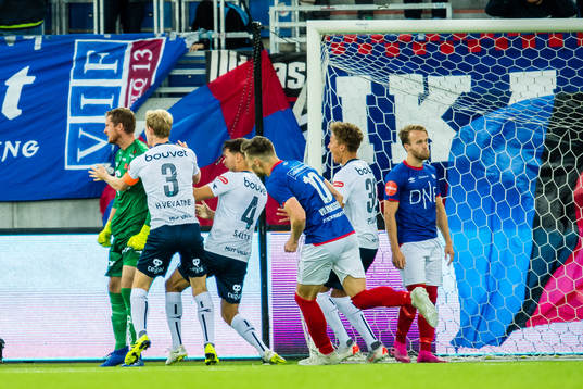 Iven Austbø of Viking celebrates