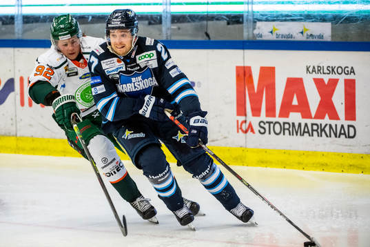 Kristianstads Dennis Svensson och Karlskogas Wilhelm